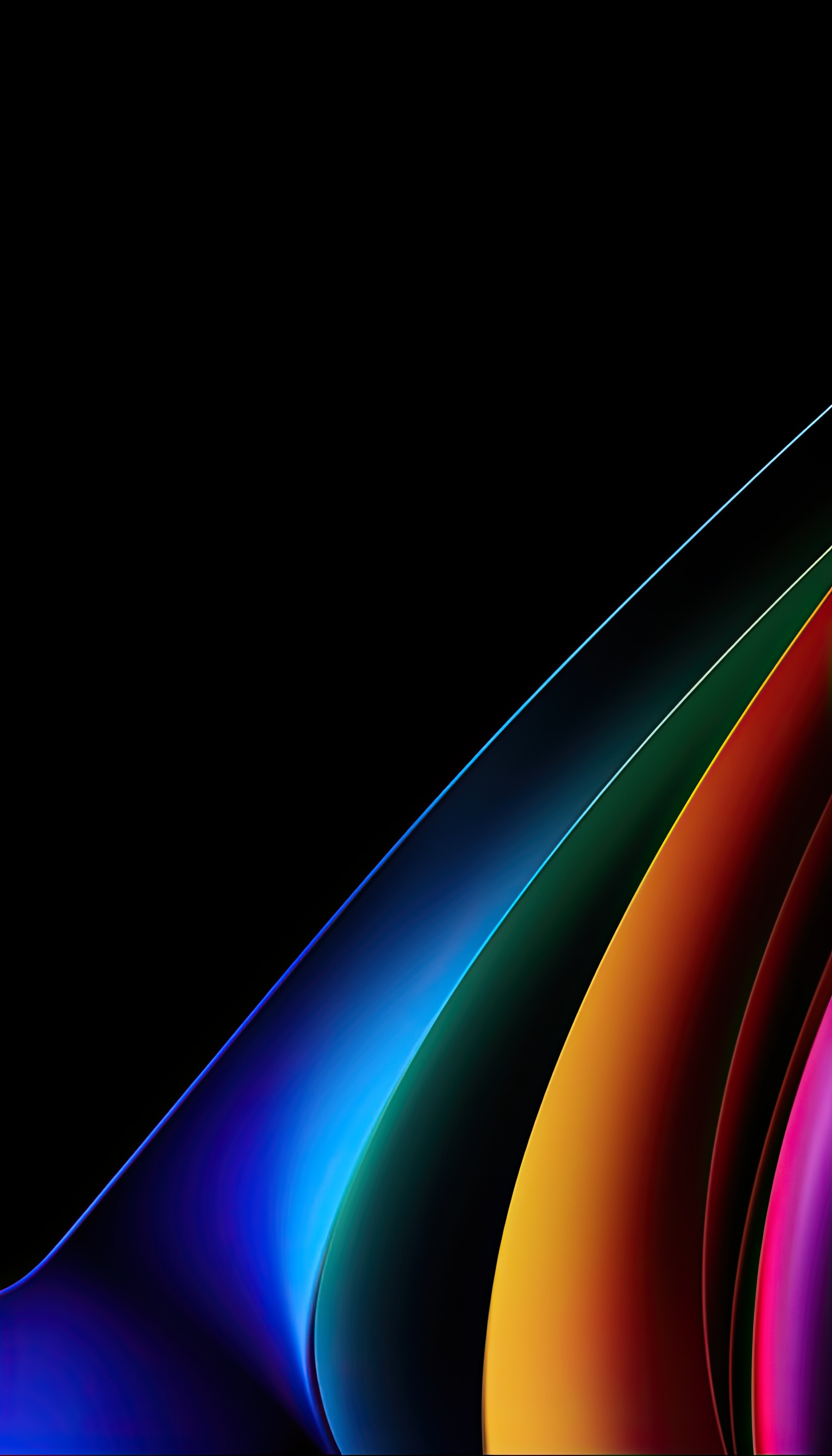 Modern colorful 3d abstract on dark background