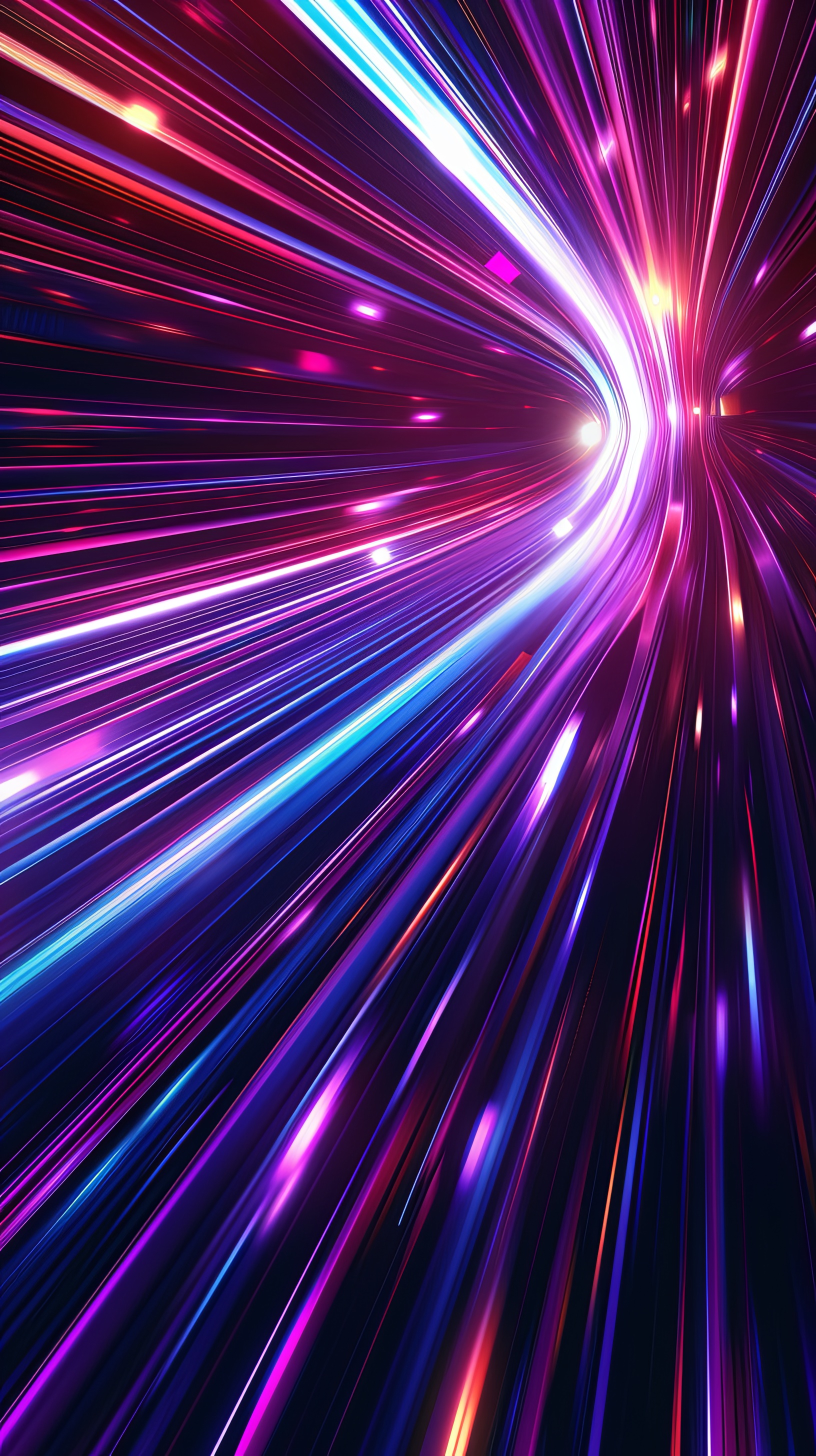 Abstract colorful light rays