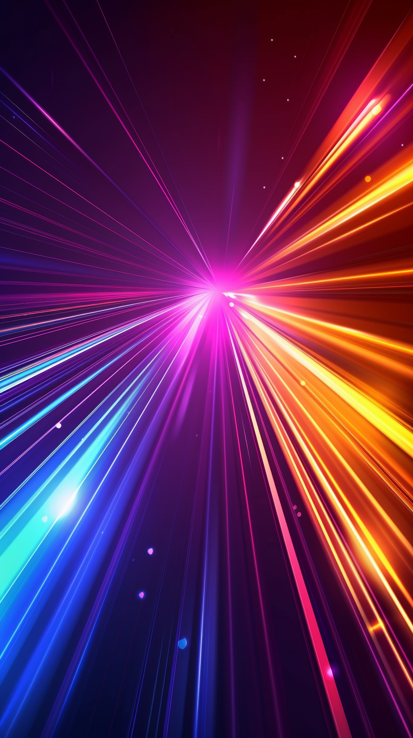 Abstract colorful light rays