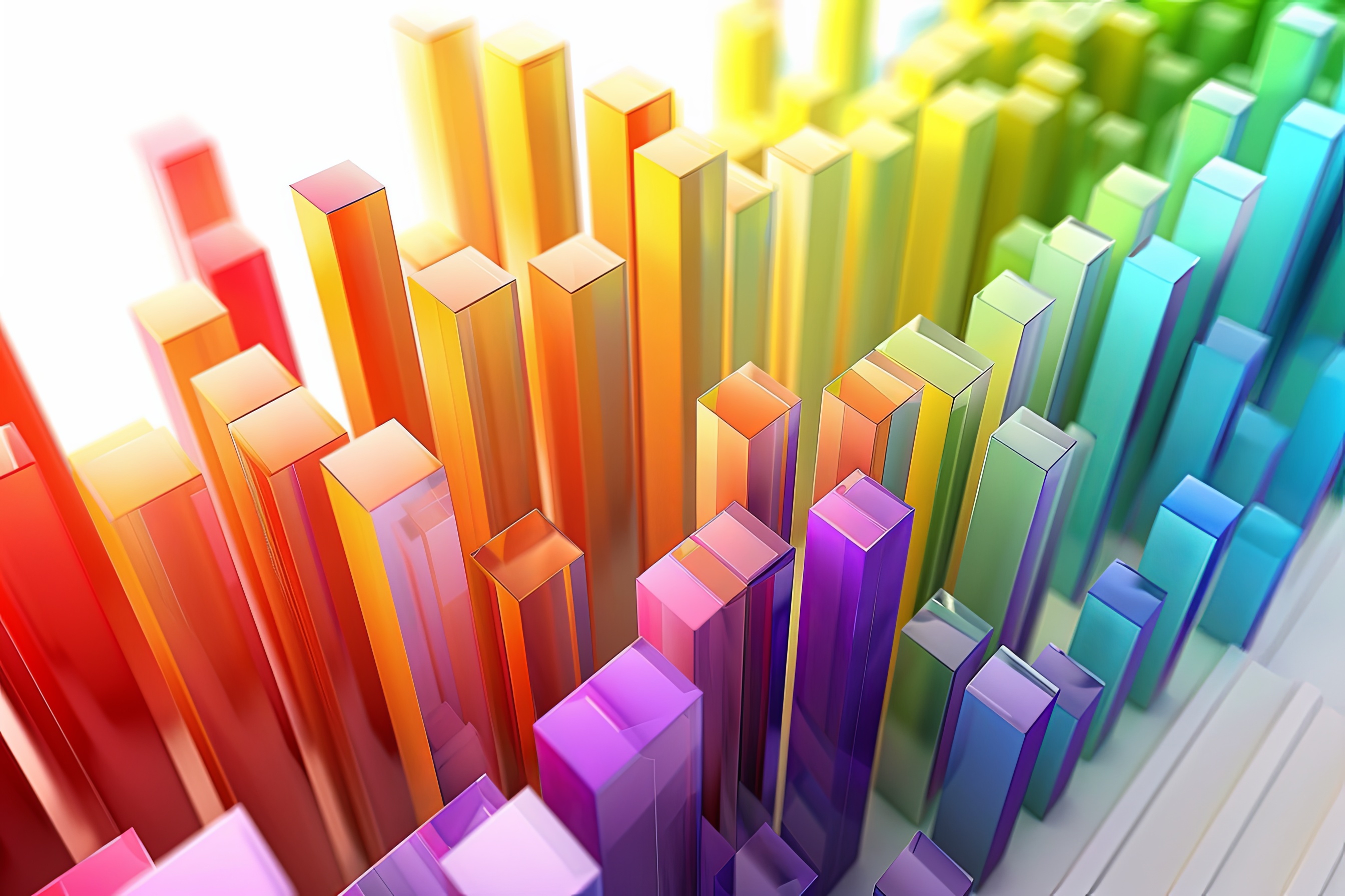 Colorful geometric abstract background with plastic cubic shapes
