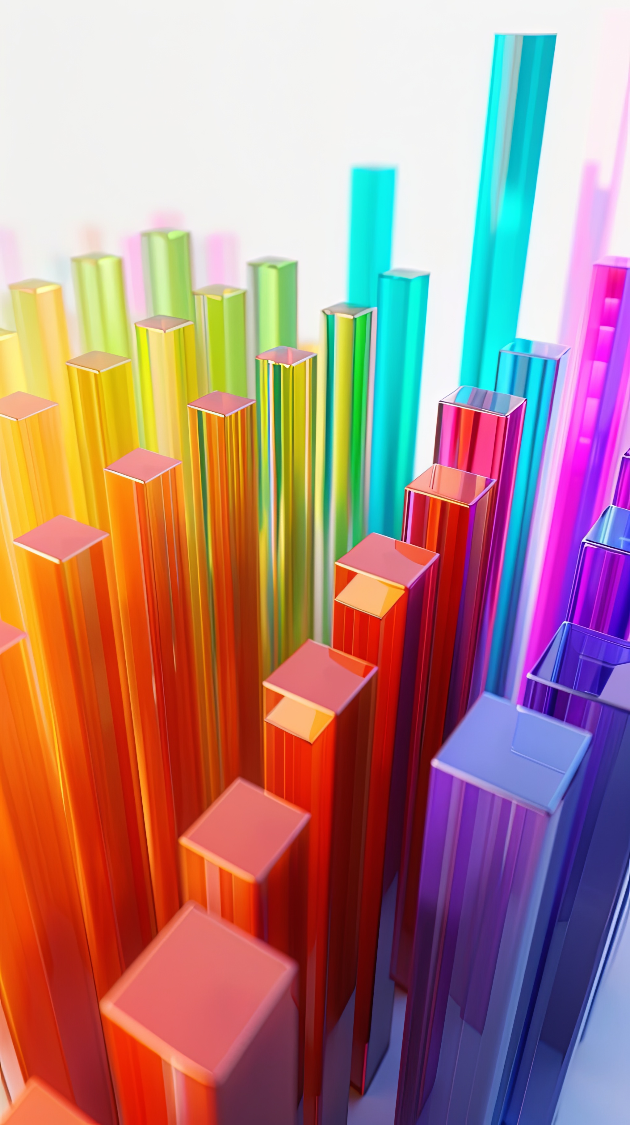 Colorful geometric abstract background with plastic cubic shapes