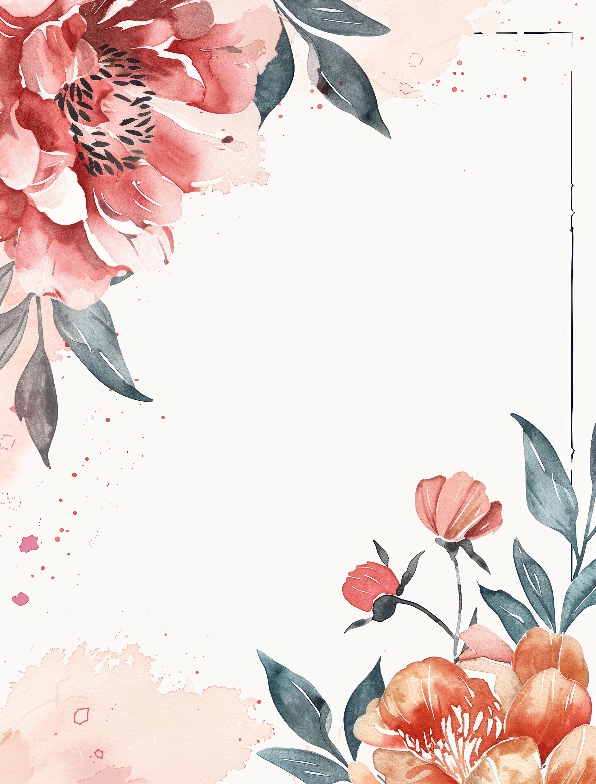Colorful watercolor wild flower for wedding, birthday, card, background, invitation, wallpaper, sticker, decoration