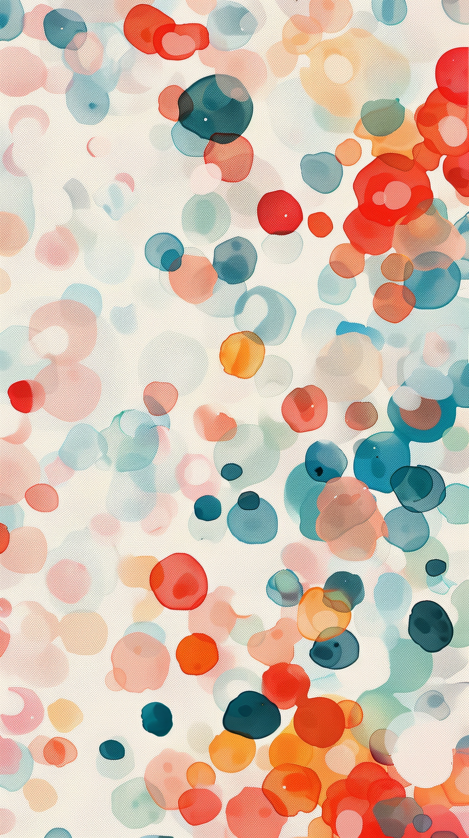 Seamless watercolor polka dot pattern