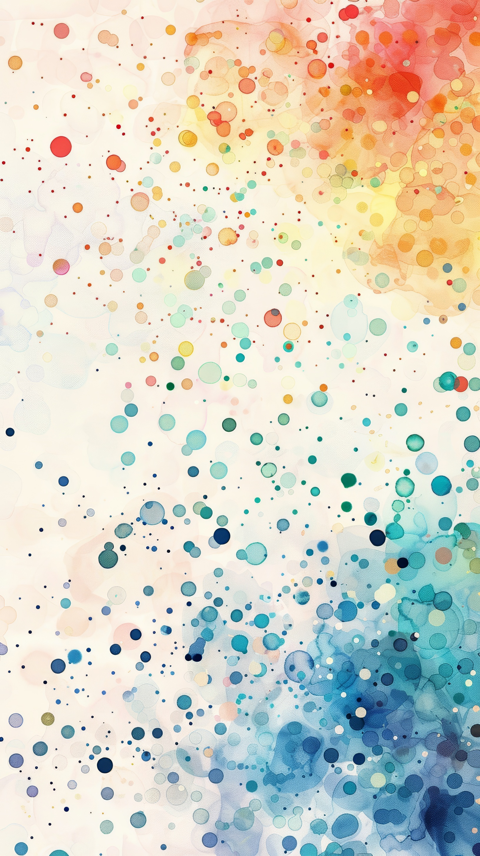 Seamless watercolor polka dot pattern
