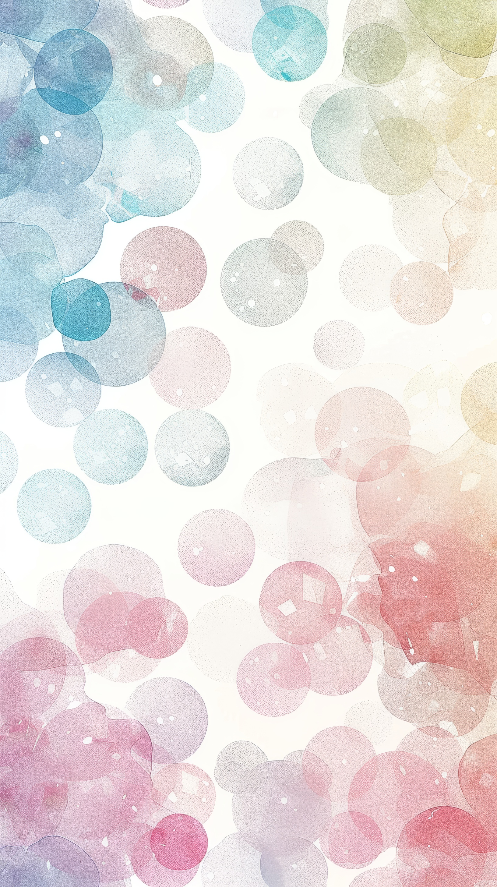Seamless watercolor polka dot pattern