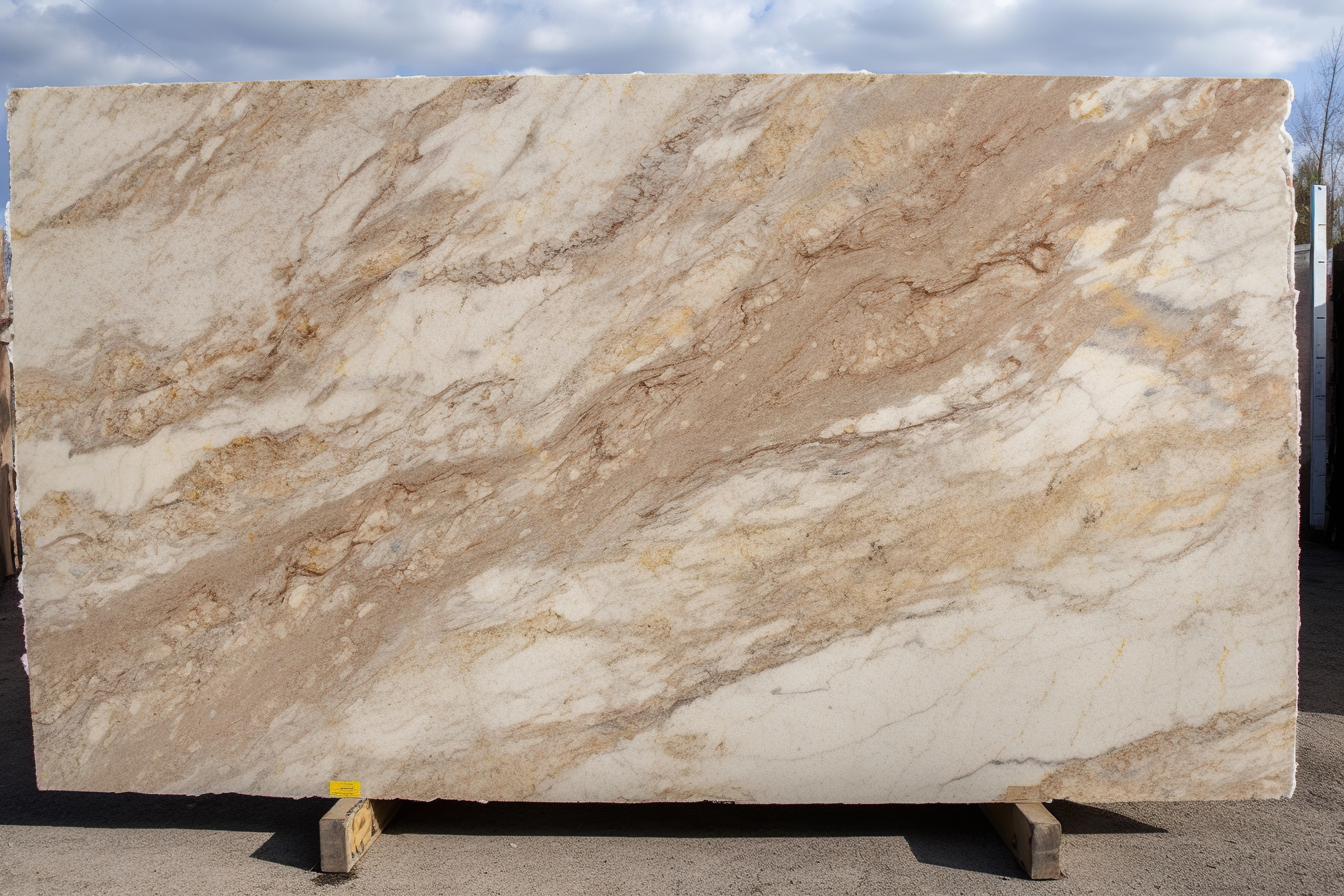Light cream marble with brown and gold flecks