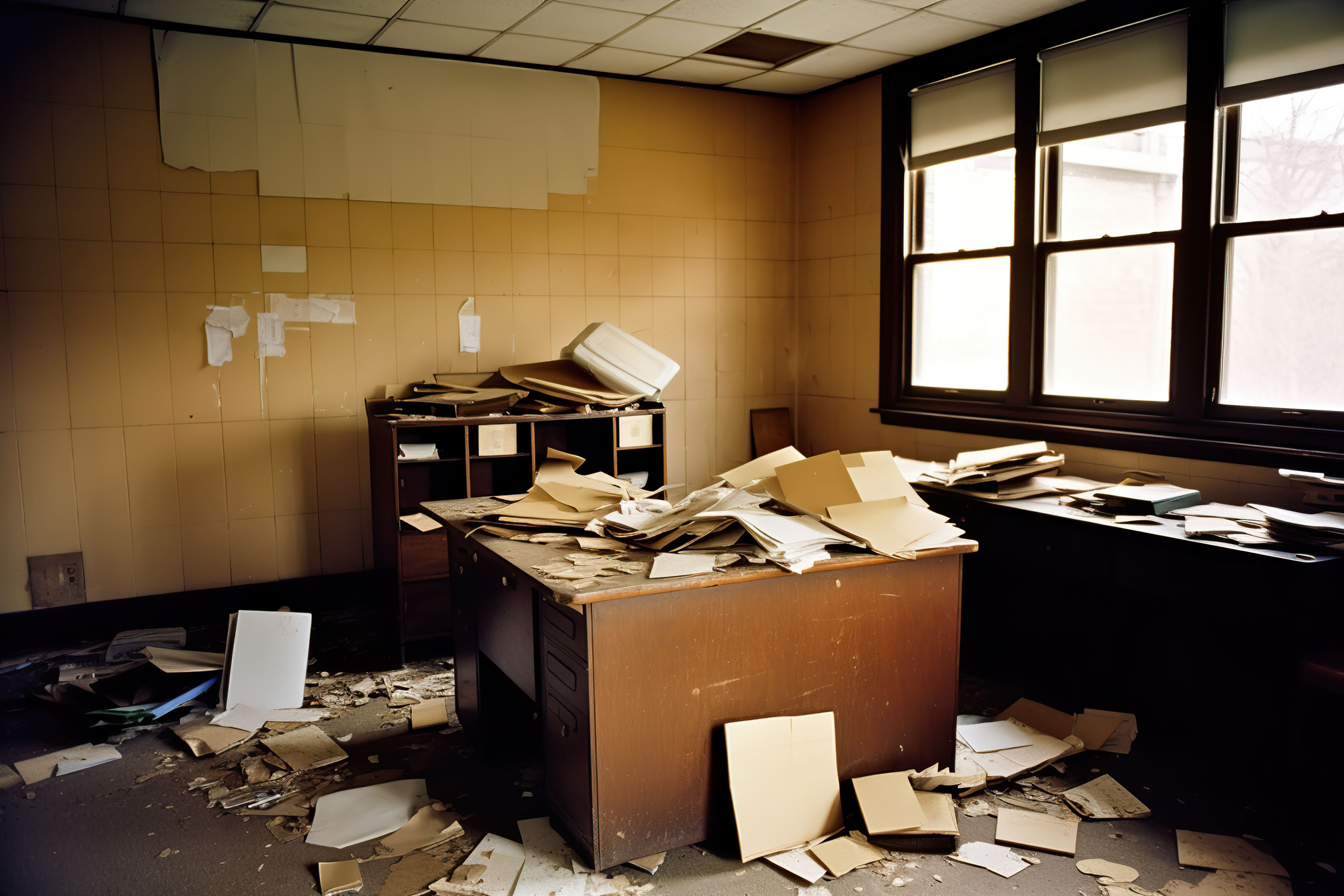 Small abandoned office