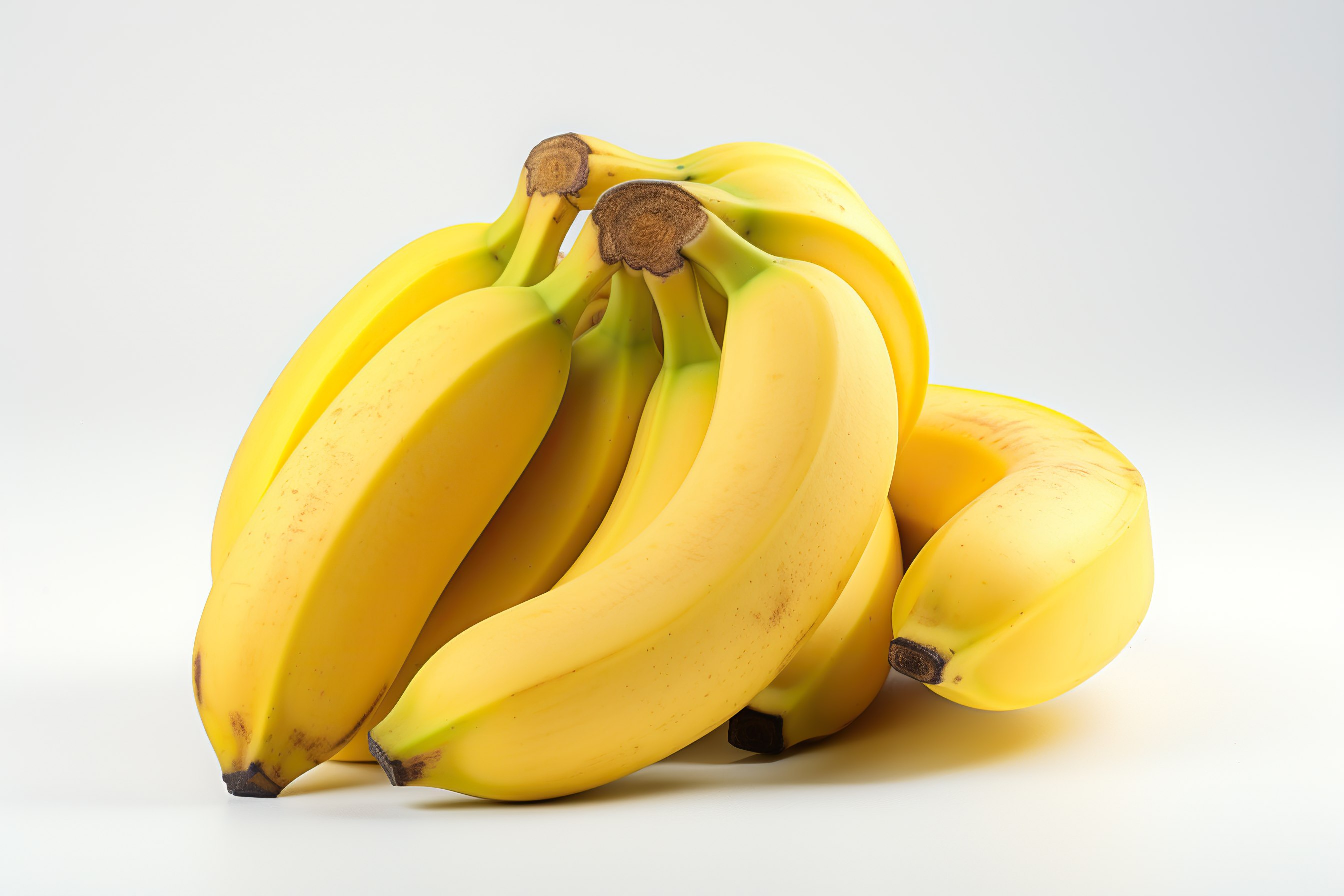 Bunch of bananas isolated on white background