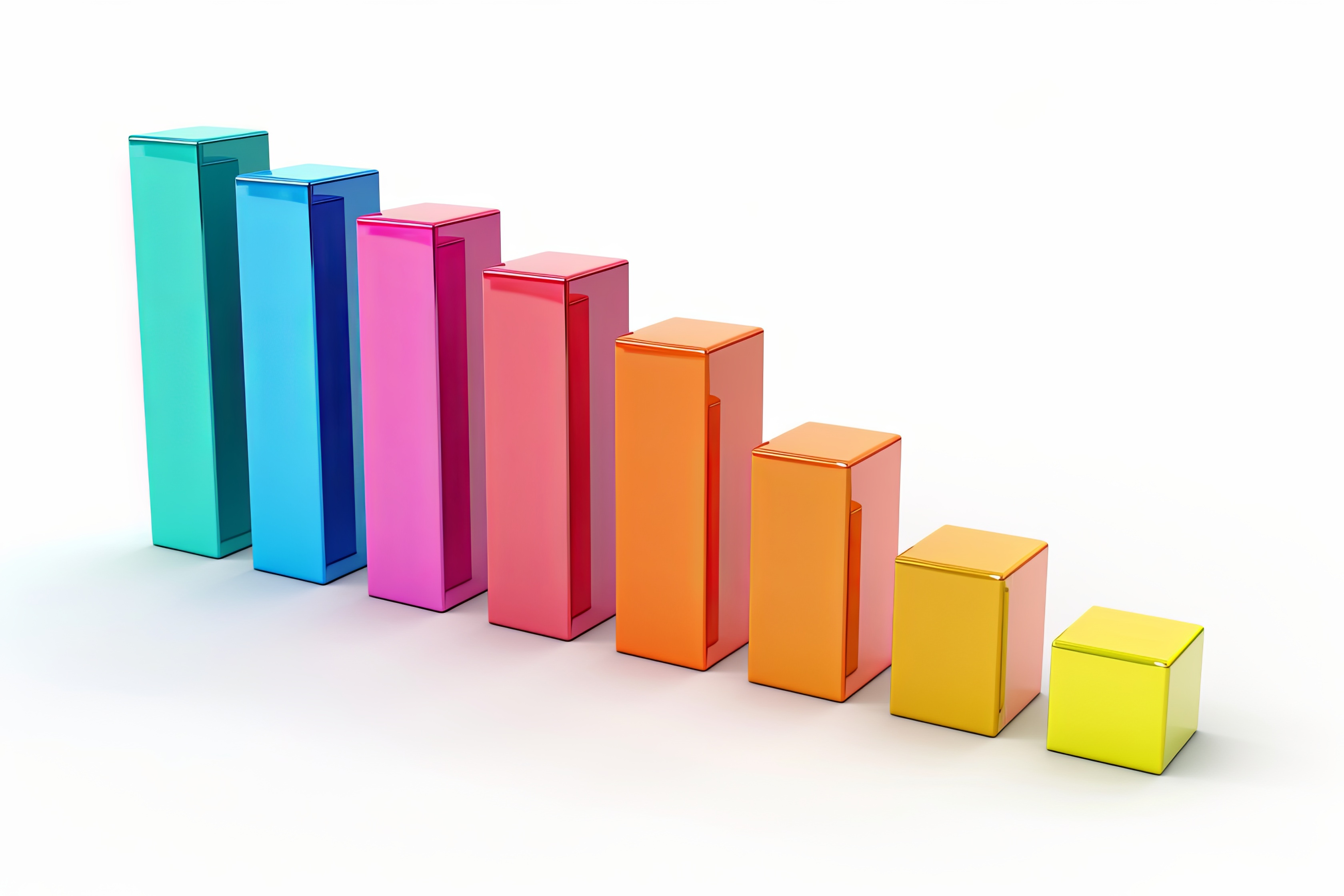 Business growth colorful bar diagram