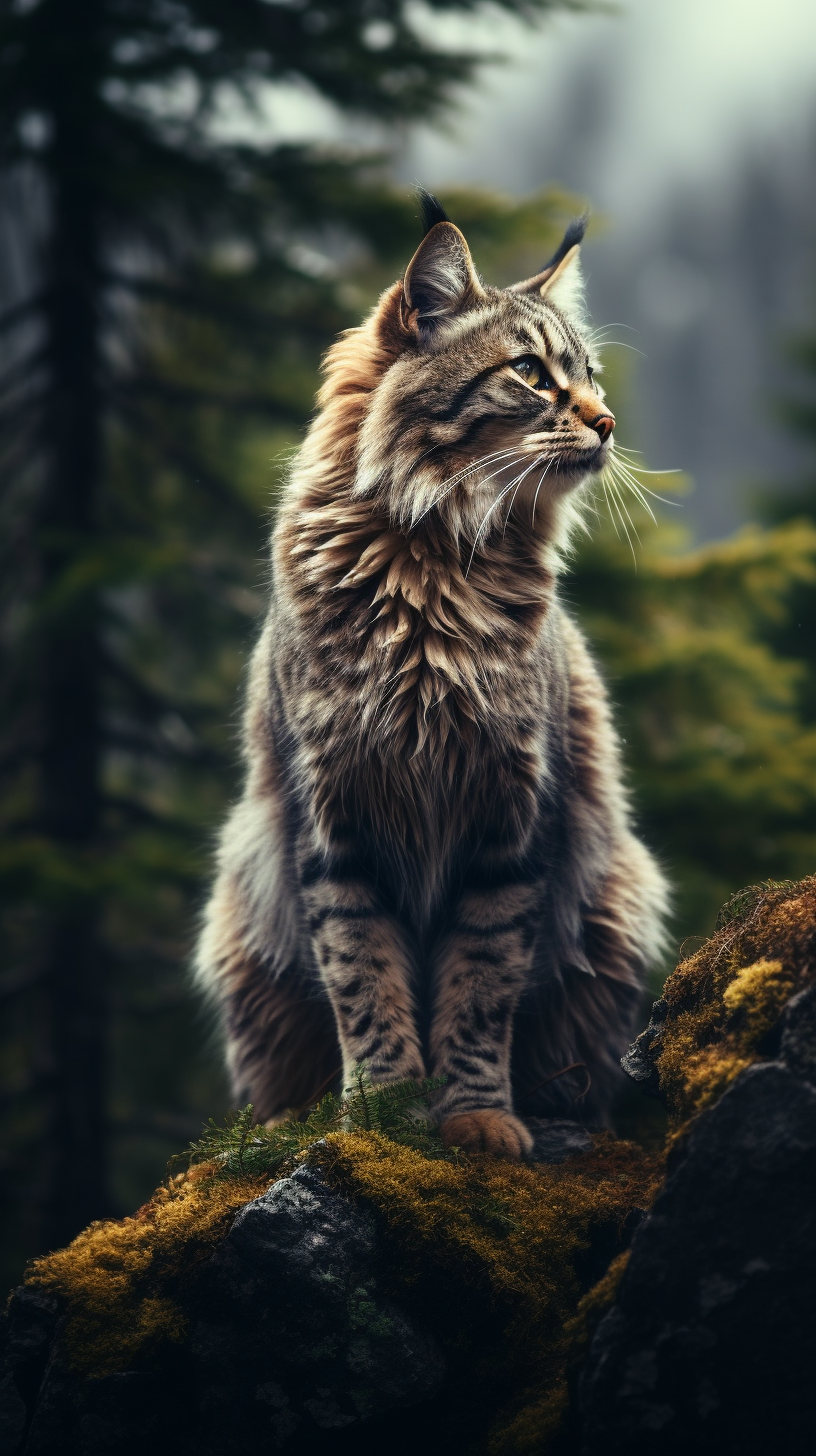 Cat roaming in its natural habitat