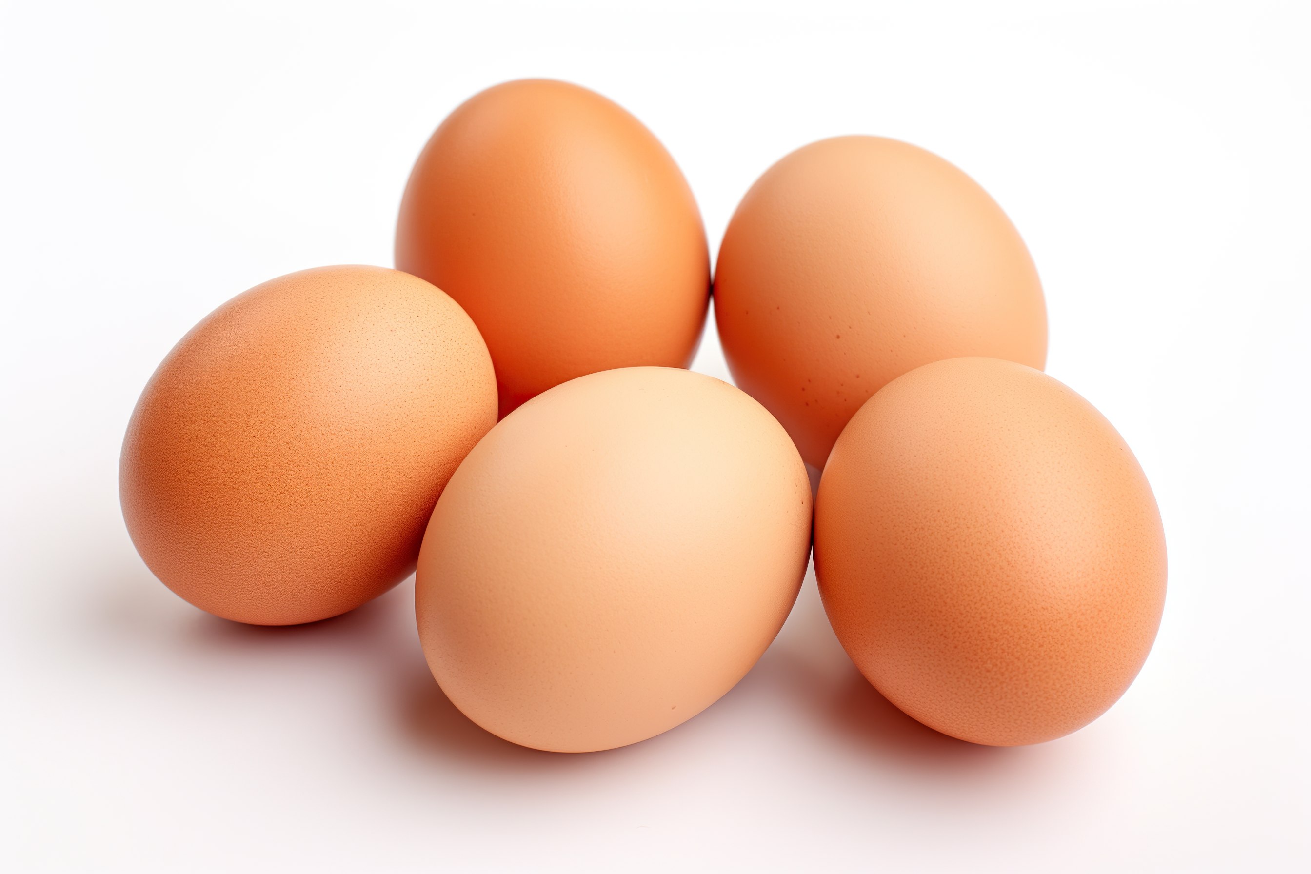 Chicken eggs isolated on white background
