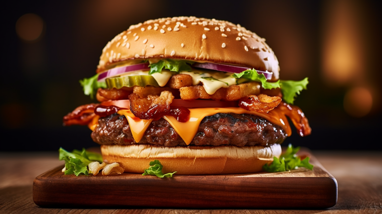 Closeup Cheeseburger Food Cheese Steak