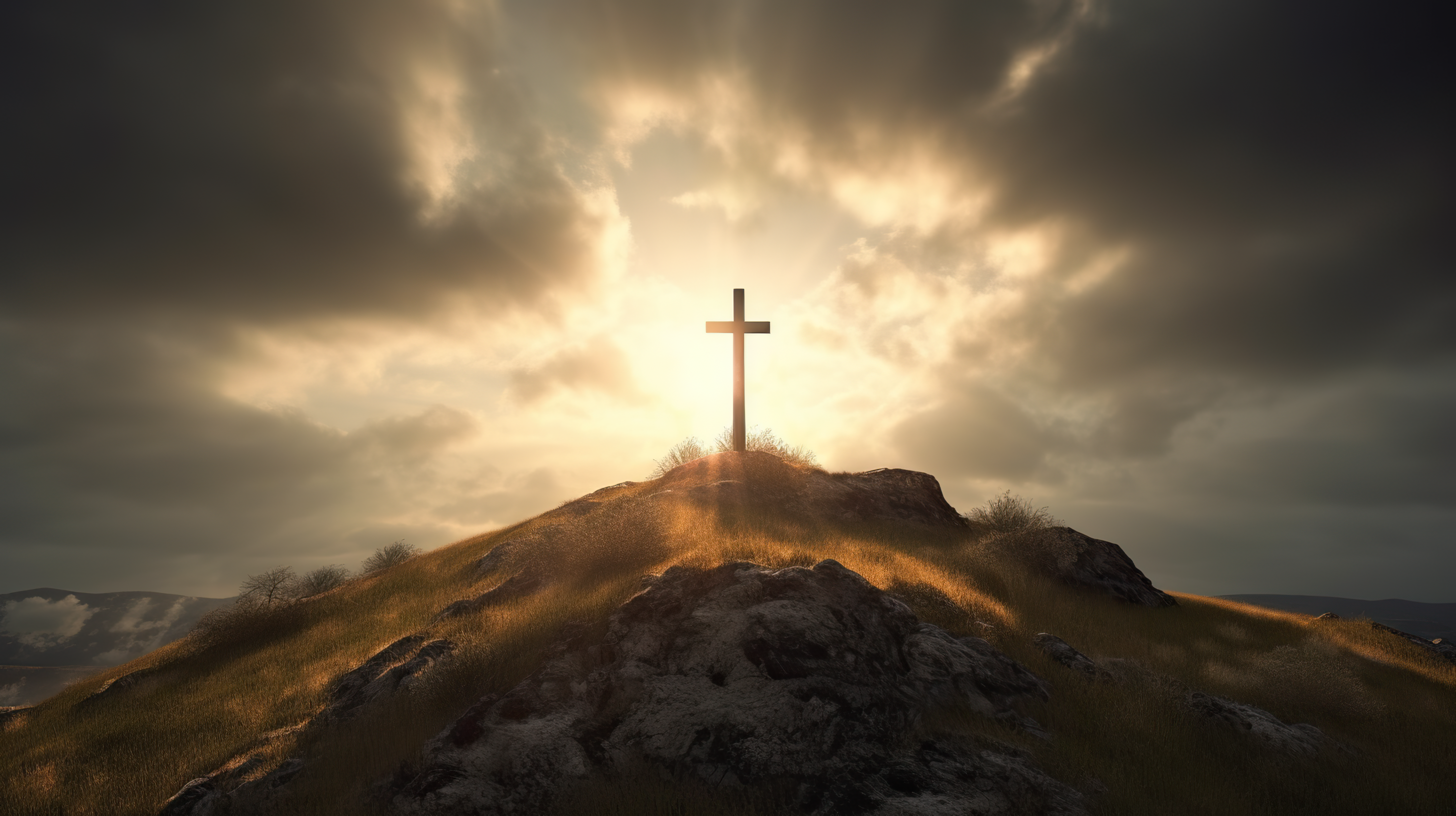 Crucifixion Of Jesus Christ - Cross At Sunset