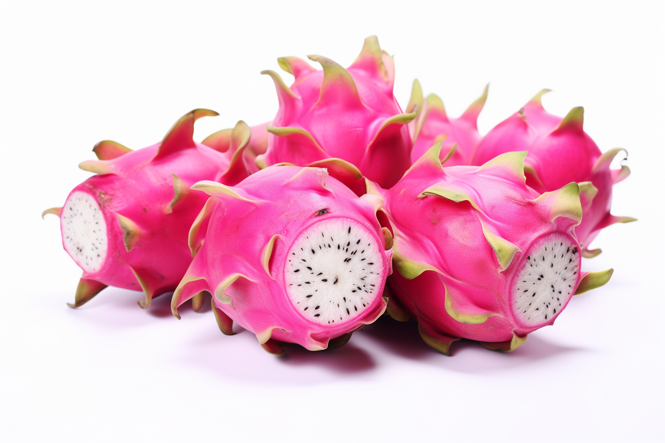 Dragon fruit isolated on white background