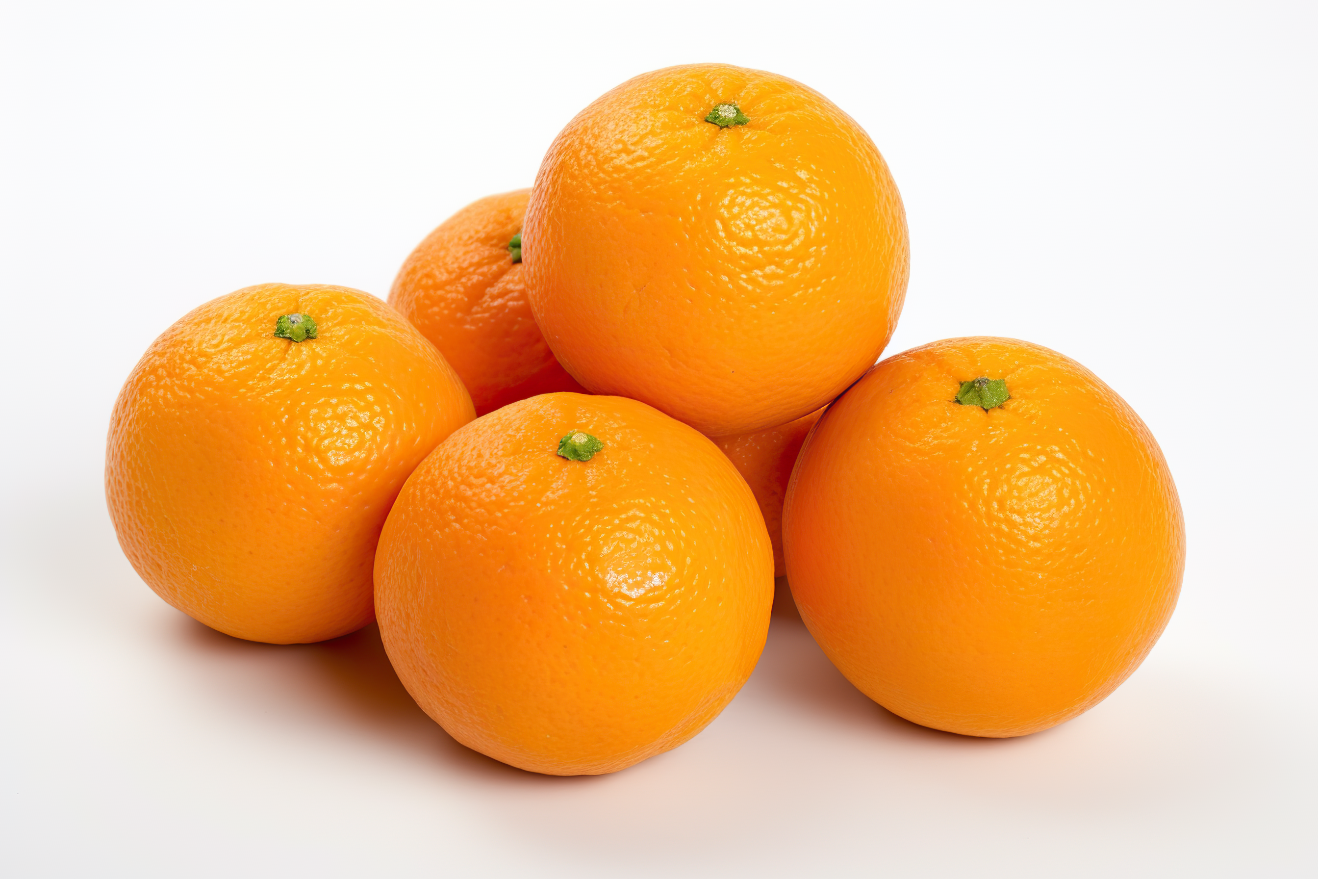 Fresh orange isolated on white background