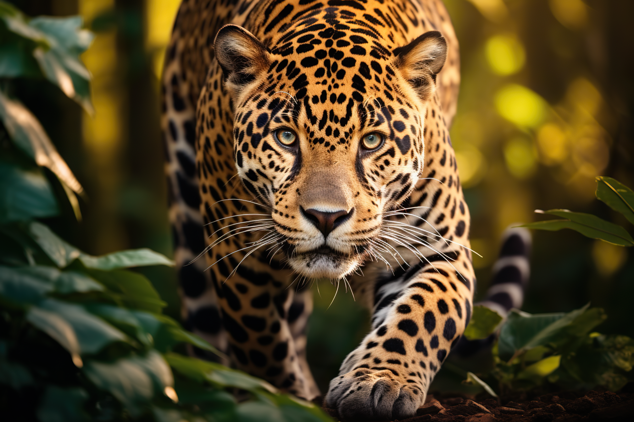 Jaguar roaming in its natural habitat