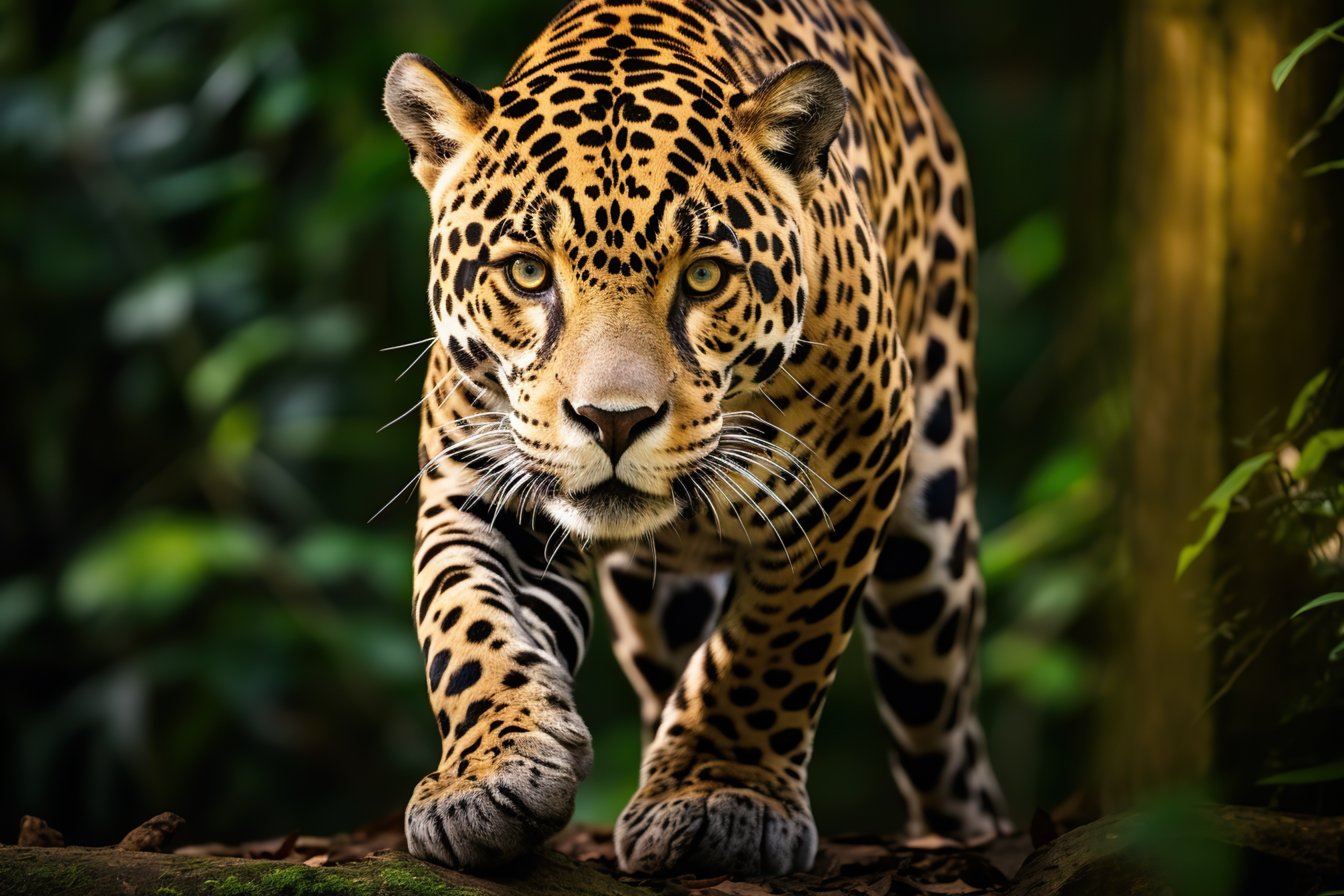 Jaguar roaming in its natural habitat
