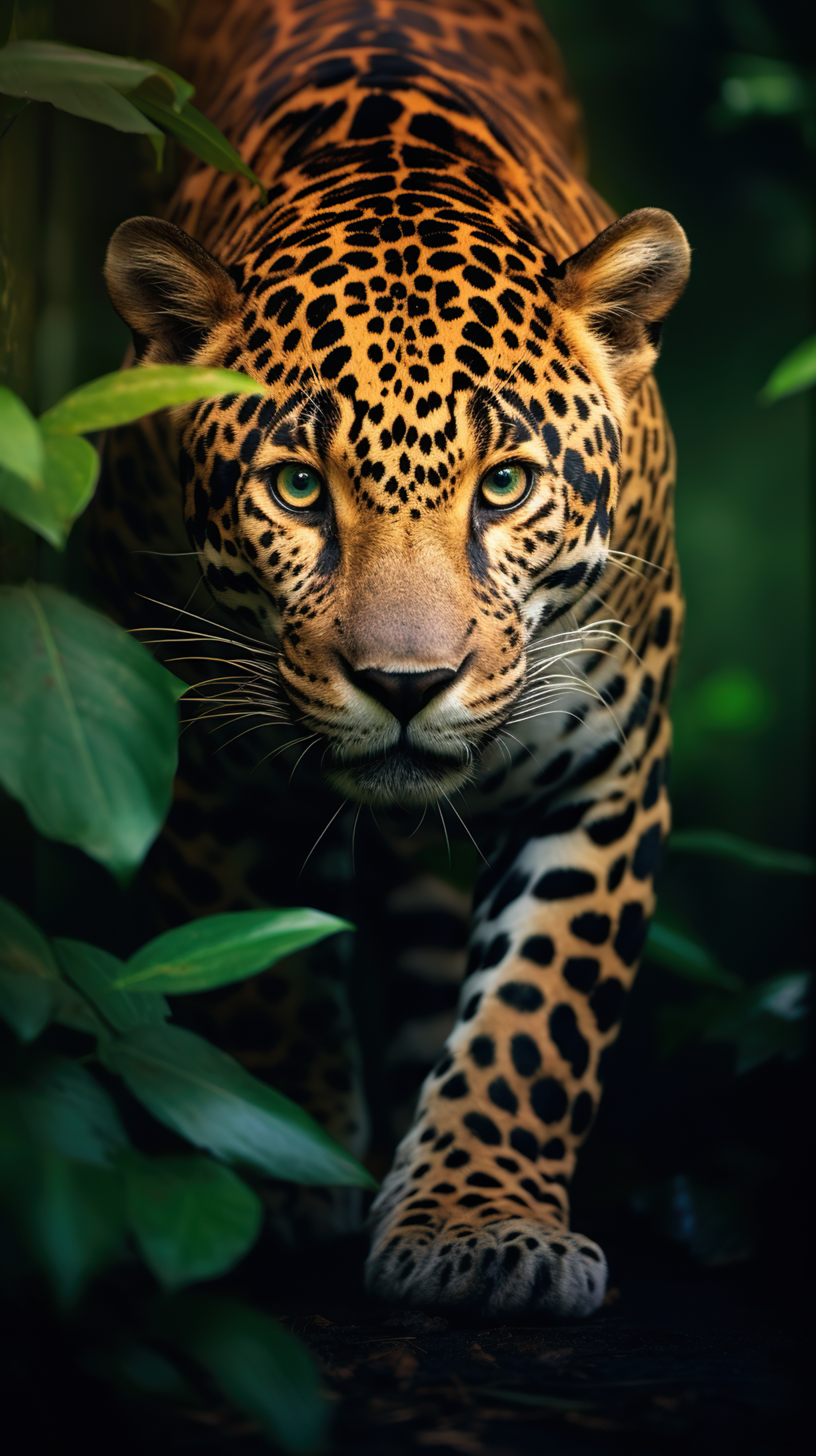 Jaguar roaming in its natural habitat