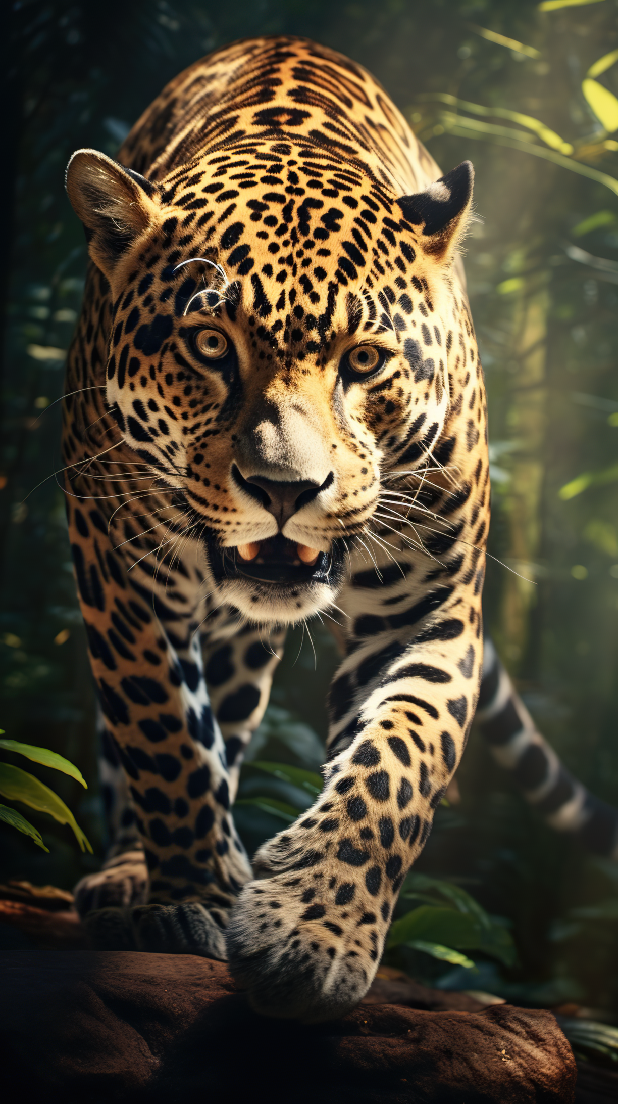 Jaguar roaming in its natural habitat