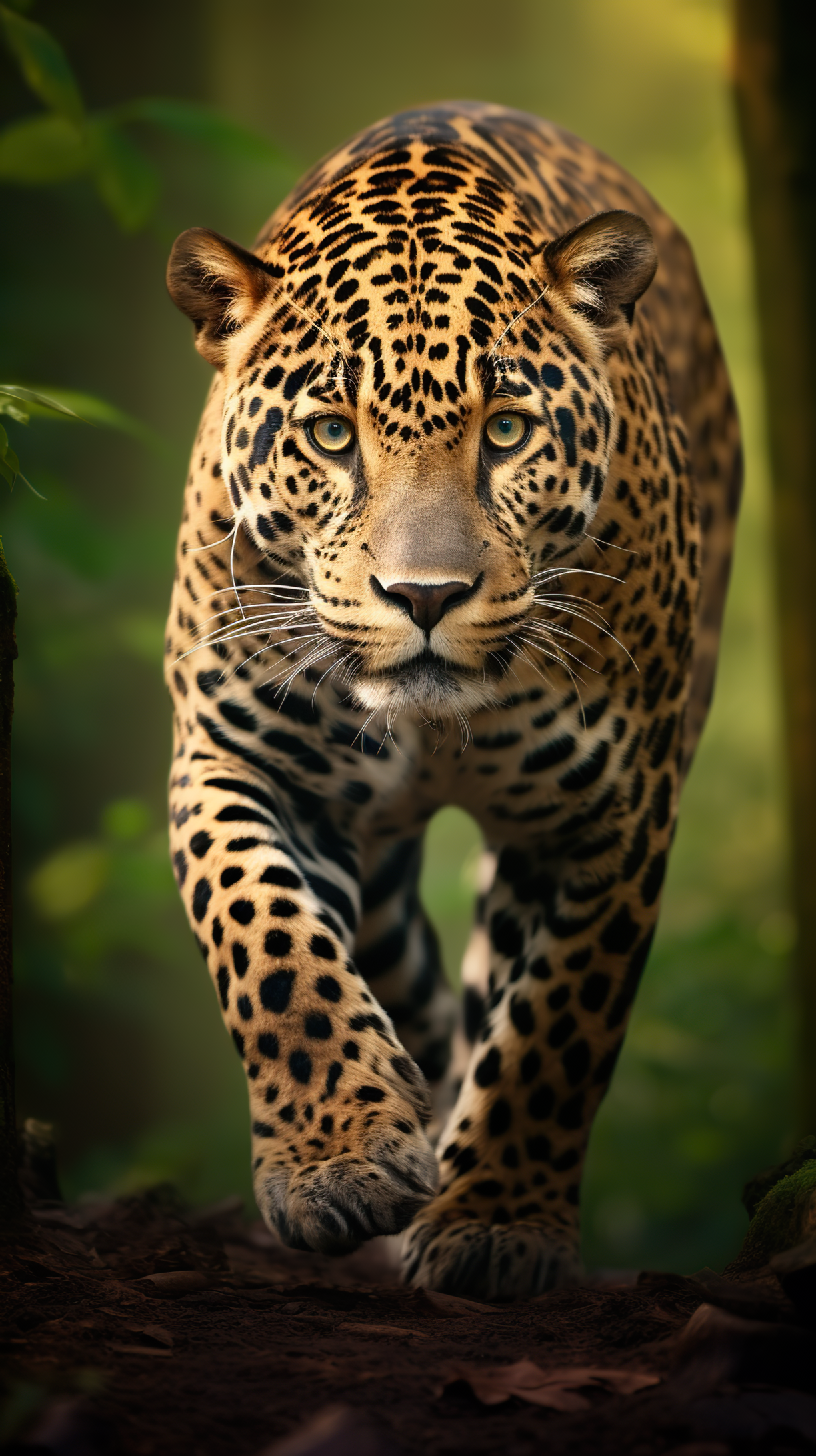 Jaguar roaming in its natural habitat