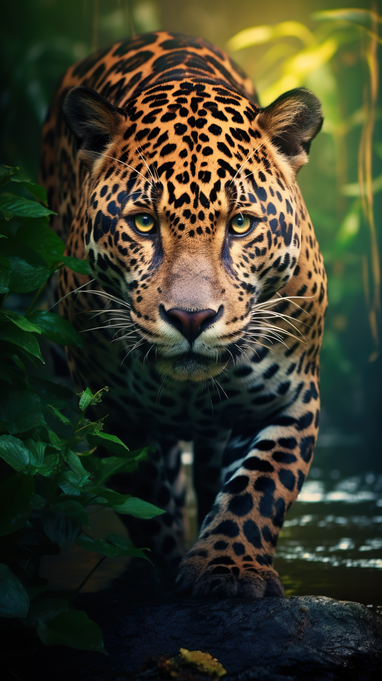 Jaguar roaming in its natural habitat