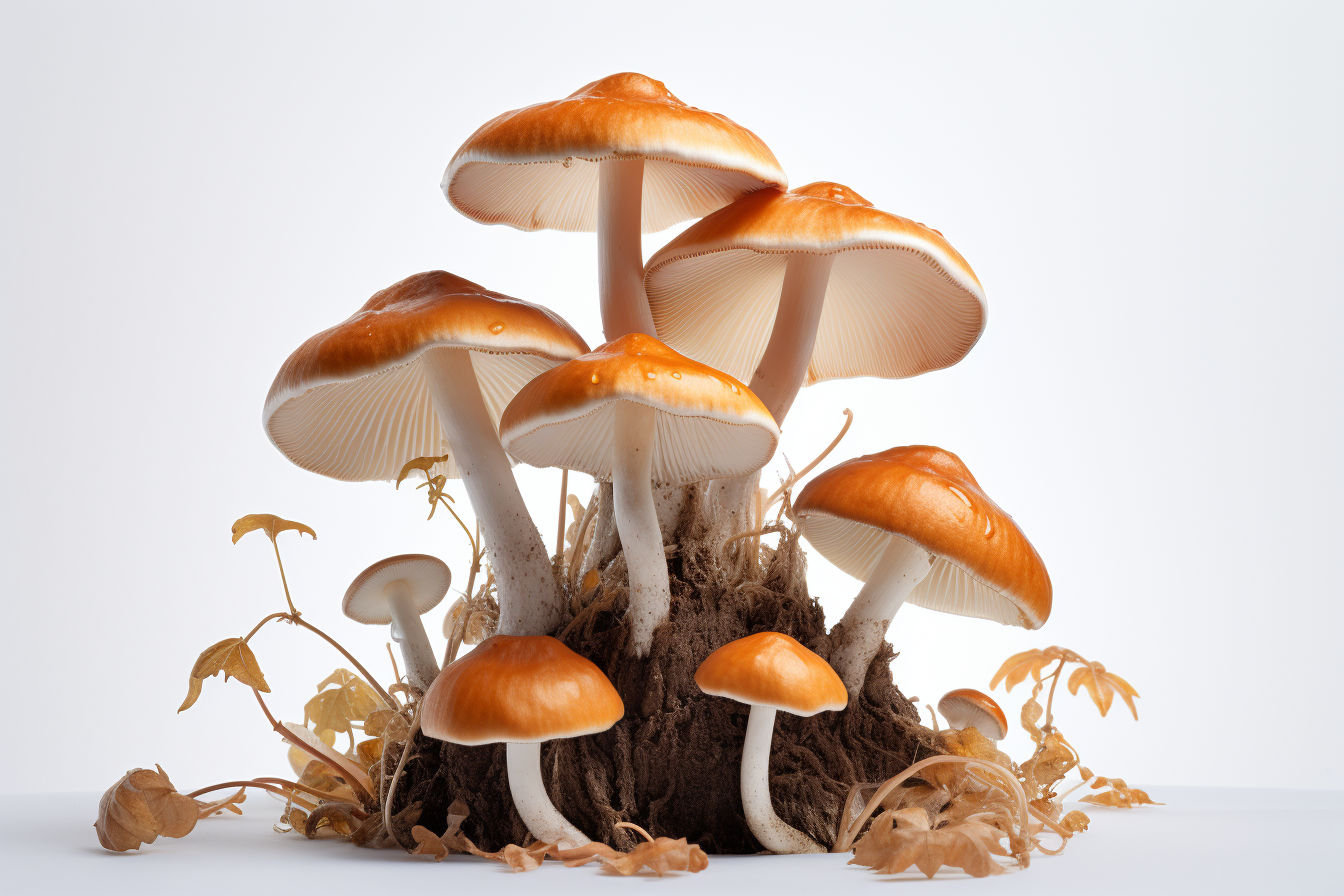 Mushrooms isolated on white background