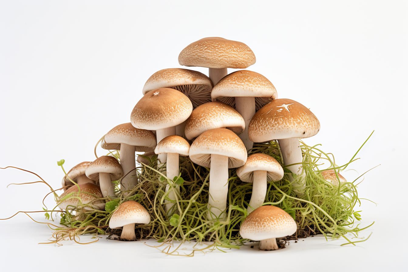 Mushrooms isolated on white background