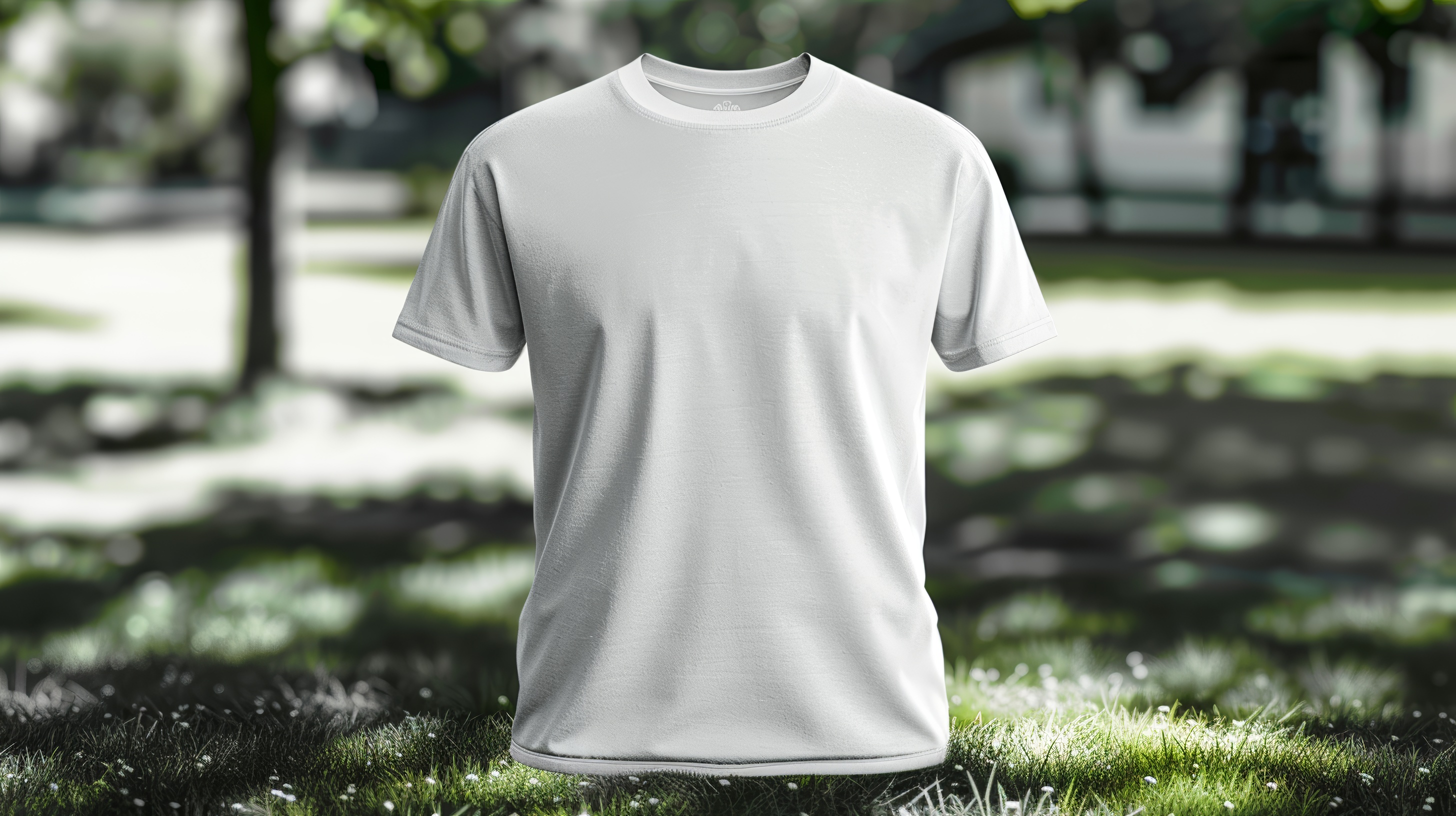 Plain white t shirt mockup, Blank male t shirt front view