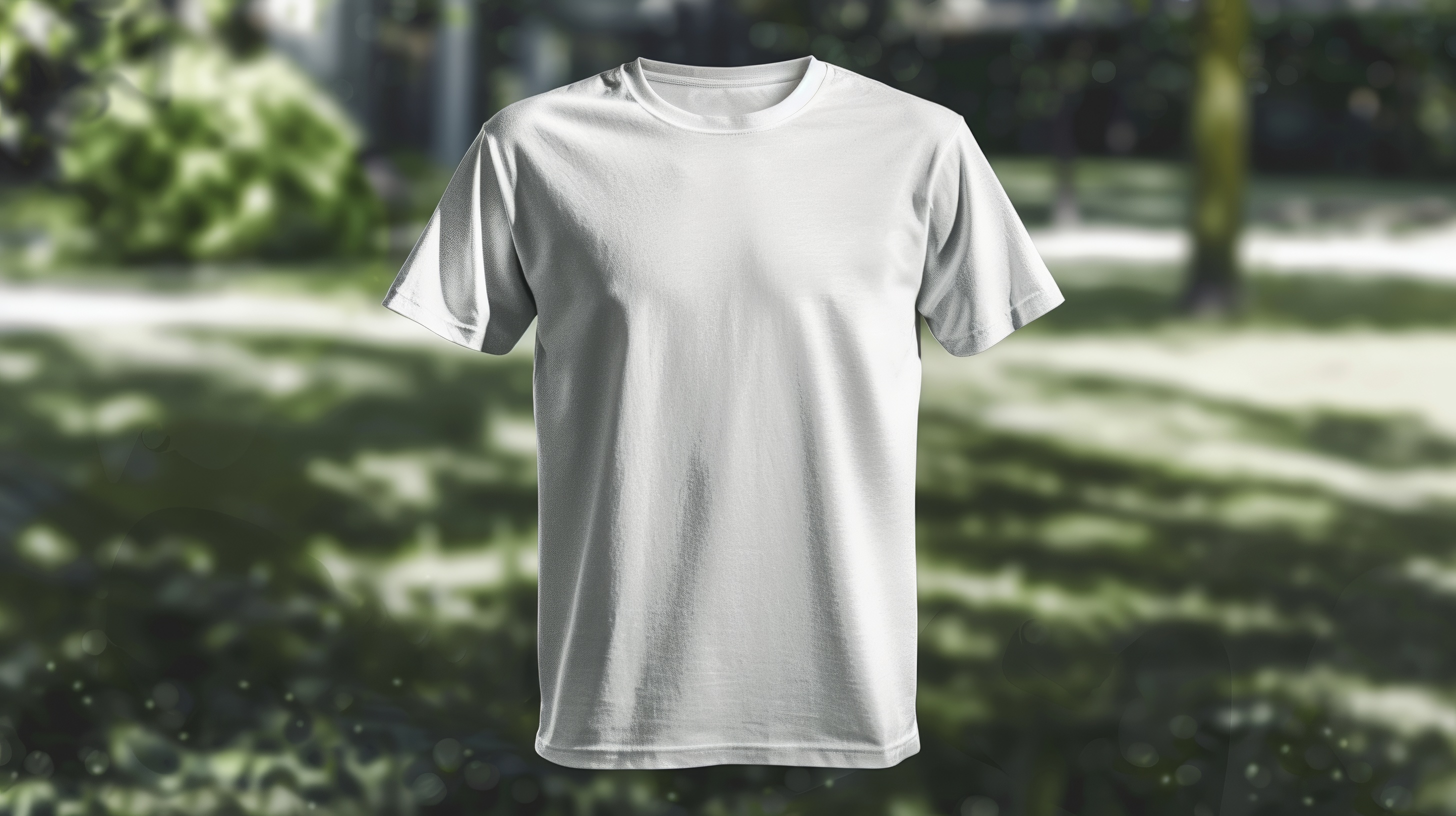 Plain white t shirt mockup, Blank male t shirt front view