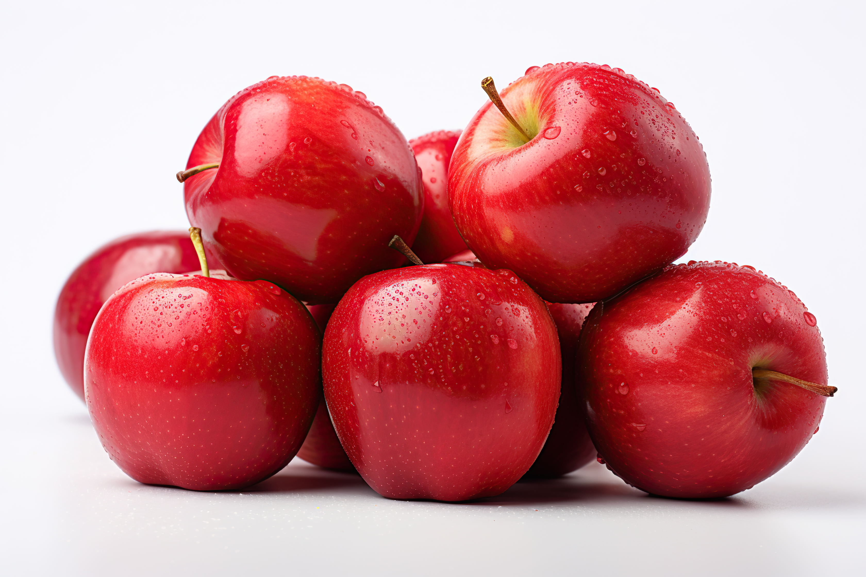 Red apples isolated on a white background