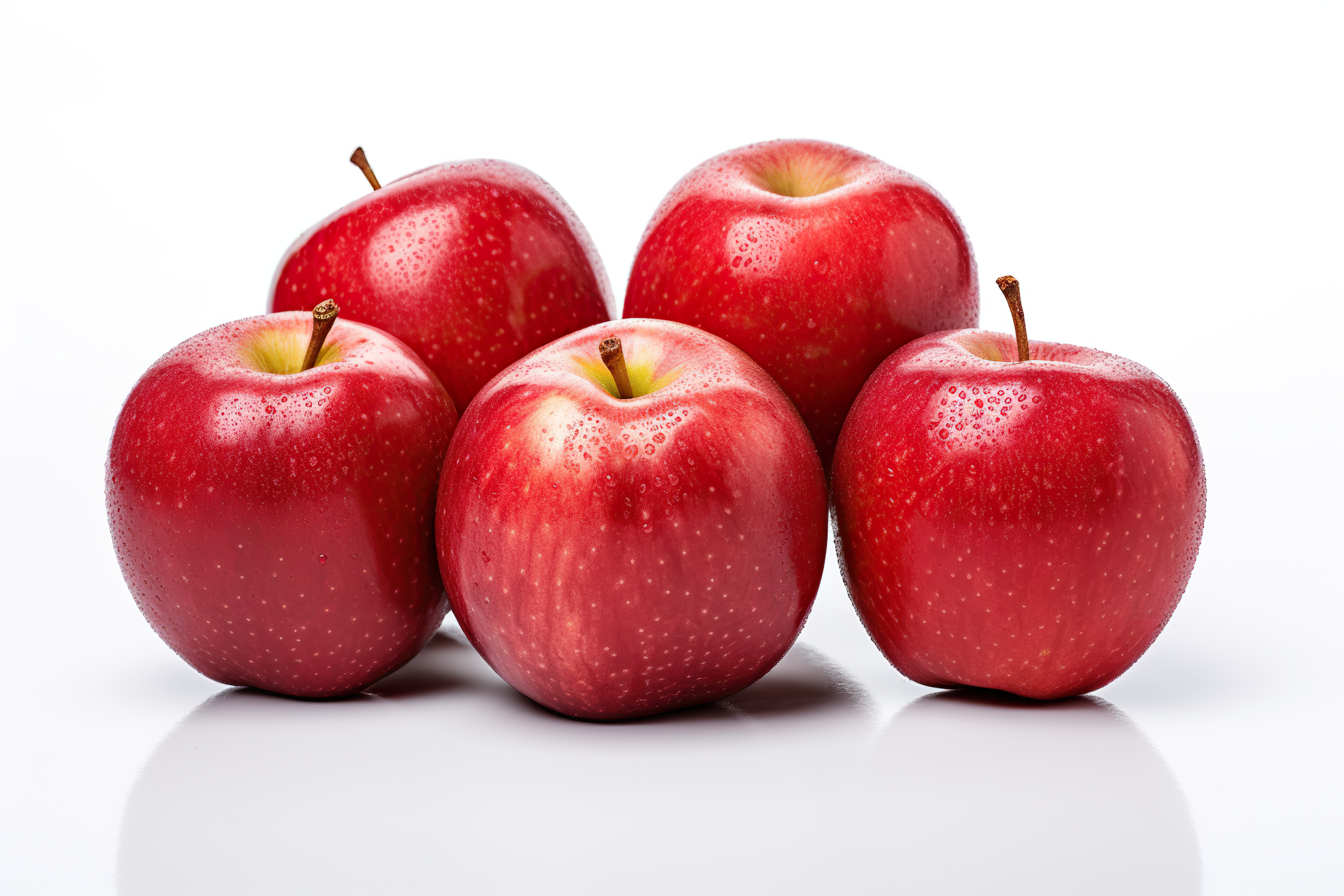 Red apples isolated on a white background