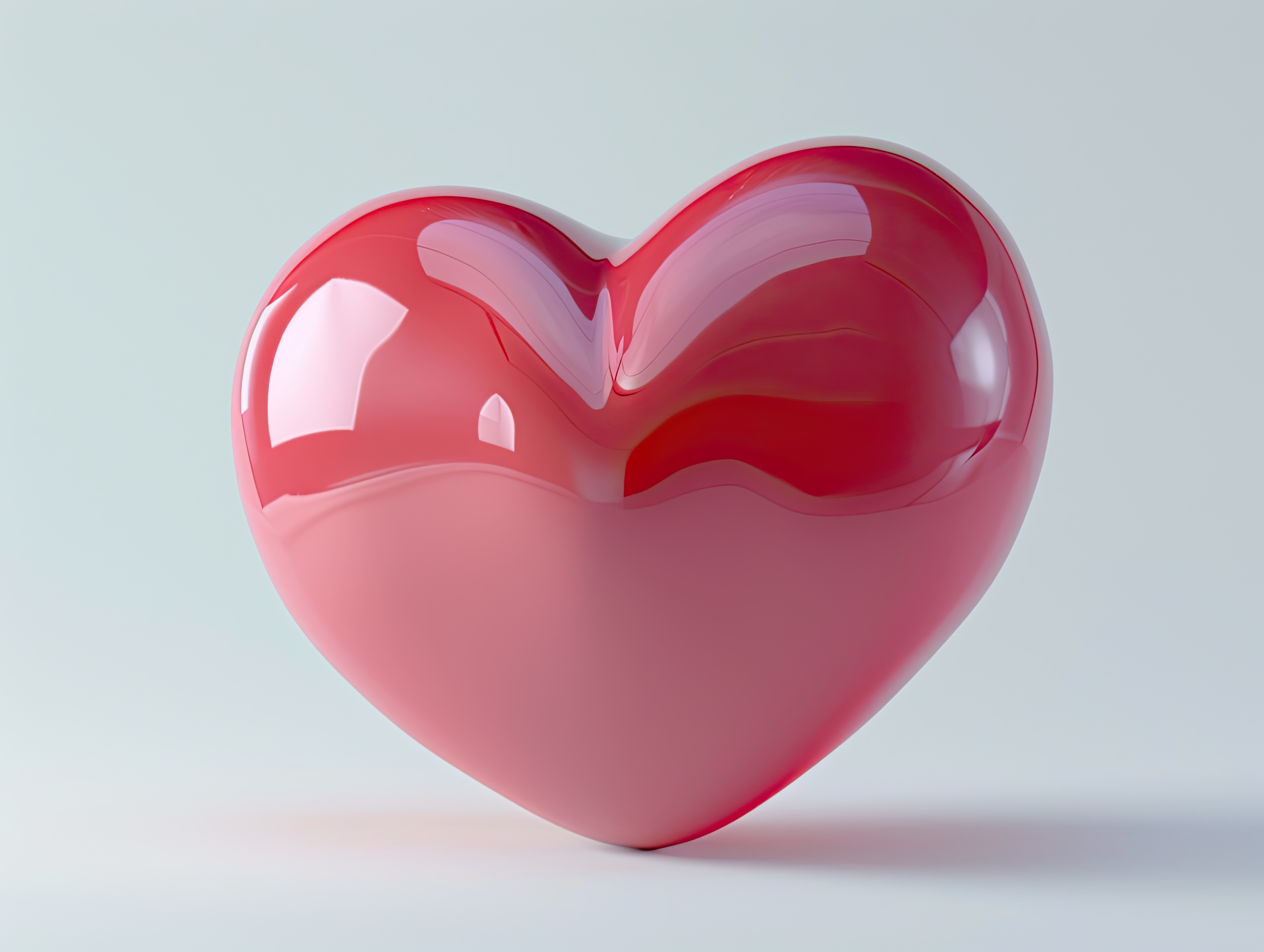 Red heart, Love, wedding, marriage ceremony and Valentine's Day romantic celebration 3d concept