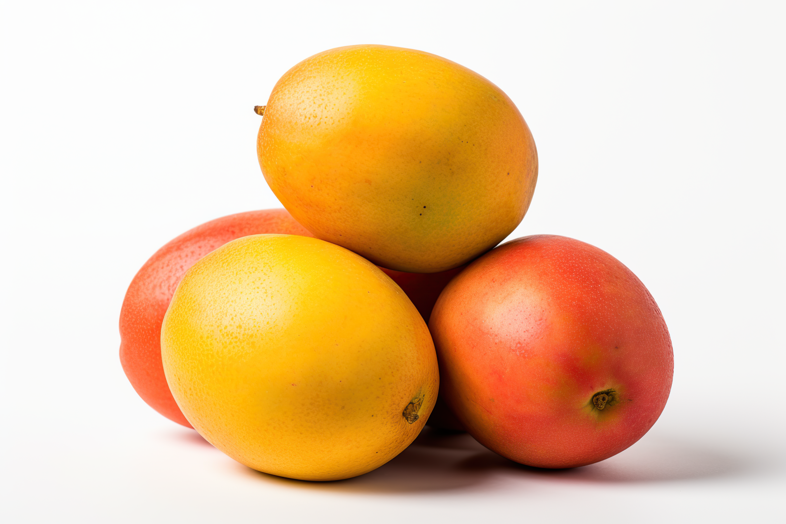 Ripe mango isolated on white background